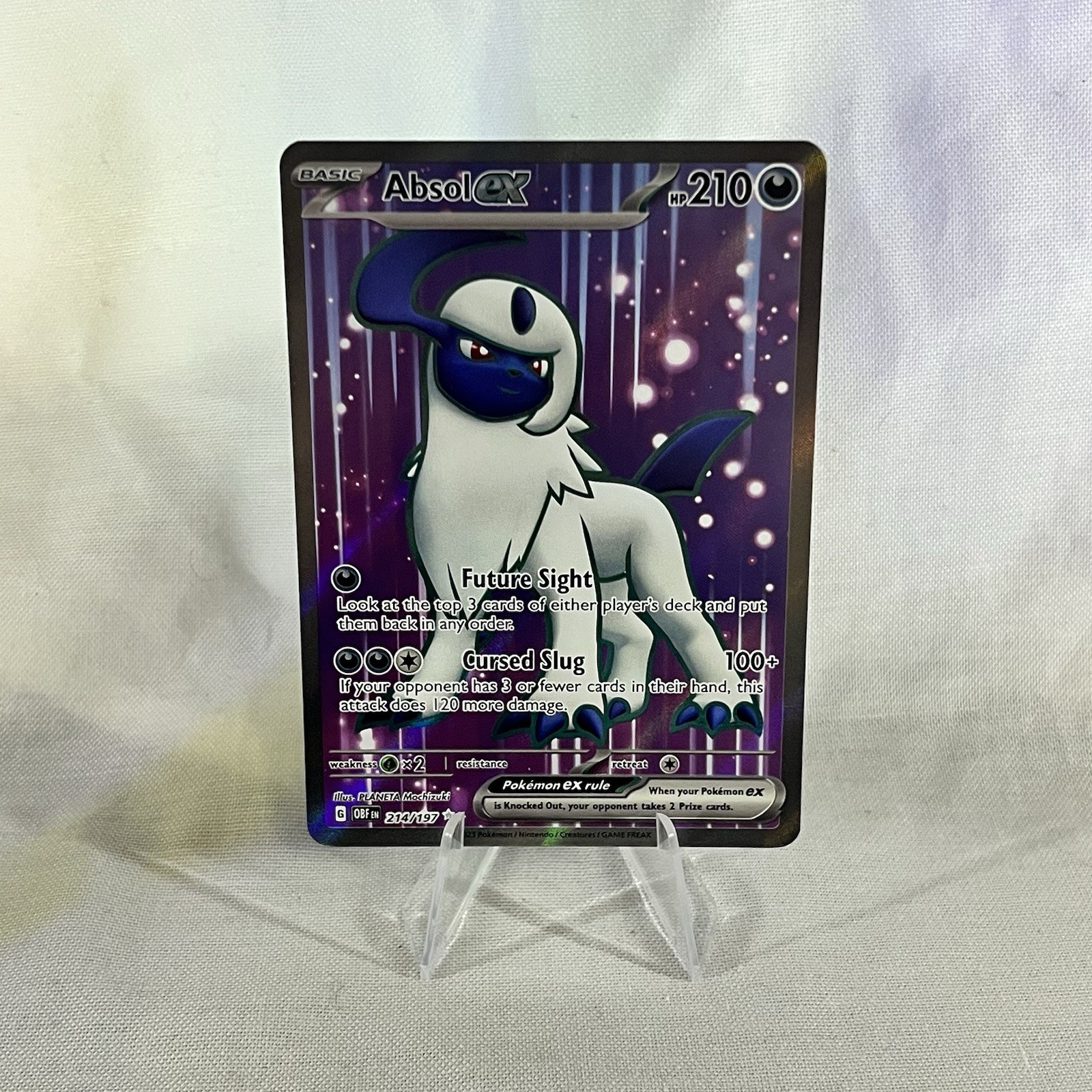 Pokemon Absol ex 214/197 Full Art Obsidian Flames Ultra Rare NM