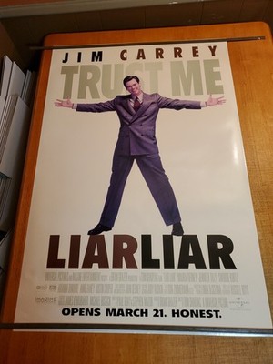 Liar Liar Rolled Movie Poster Original DS Double Sided 27X39.75 Jim Carrey