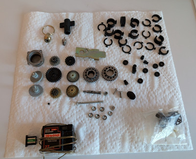 Vintage Traxxas Parts Lot Mostly Used Includes Receiver and Crystal