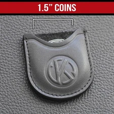 Leather Coin Slip Pouch – Fits 35mm-40mm Coins, Protective Sleeve Holder Case