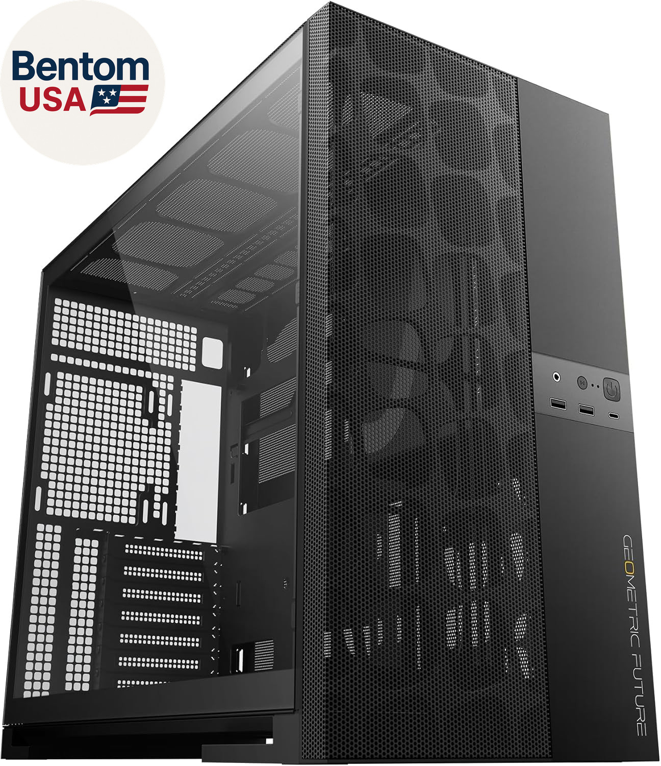 M5 Vent Mesh Front Panel Tempered Glass Mid Tower, E-ATX/ATX