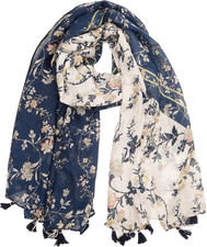 Large Boho Scarf for Women Lightweight Floral Printed Scarves Fall Winter Fashio