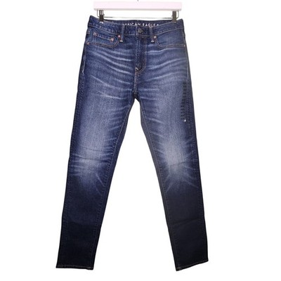 American Eagle Mens Jeans Flex Athletic Fit 30x34 Blue Dark Wash