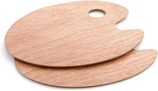 Palette Wooden Paint Palette, 2PCS Painting Palette Paint Tray Palettes for Acry