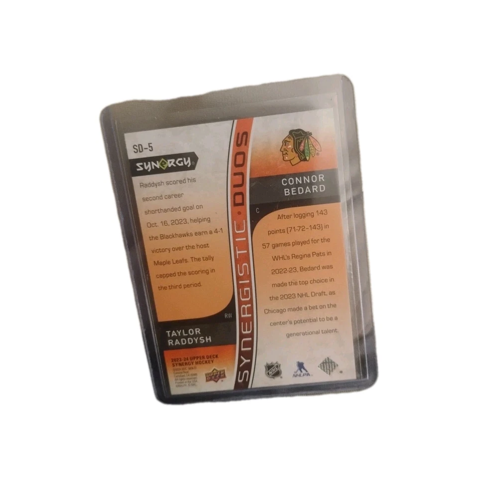 2024 Upper  Deck Synergistic Dous Connor  Bedard Taylor  Raddysh - Image 2 of 3