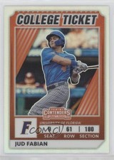 2022 Panini Elite Extra Edition College Tickets Optic Holo Prizm Jud Fabian 0c2