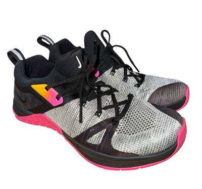 Nike Metcon Flyknit 3 Black/Nior WOMENS 10 PRE-OWNED Running Shoes AR5623-002