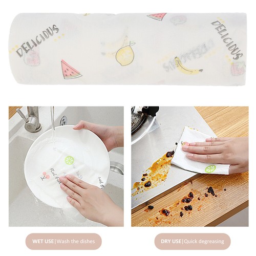 8 Rolls Degreasing Paper Nonwoven Fabric Plate Cleaning Cloth Non