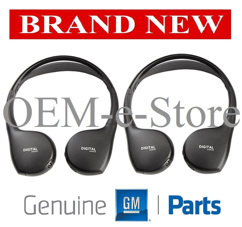 Genuine GM Entertainment System Audio Wireless Headphones Set 2pc 84255131 OEM