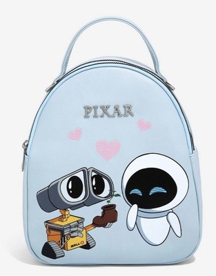 Bioworld Wall-E Chibi Wall-E & Eve Hearts Convertible Mini Backpack - LAST ONE