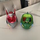 Pj Masks Owlette & Gecko Figures W/ Vehicles. Nice Condition See Photos