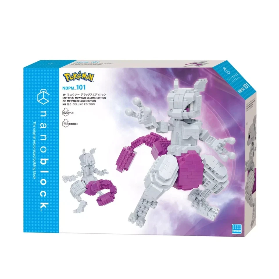 Nanoblock Kawada Pokemon Mewtwo Deluxe Edition 620 Pieces NBPM 101 New fromJapan - Image 3 of 4