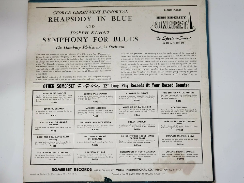George Gershwin's Immortal Rhapsody in Blue LP-12" 33RPM Vinyl Record - Image 4 of 4