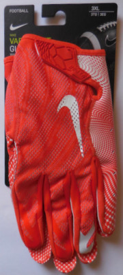 Nike NFL Vapor Knit 3.0 American Football Gloves Men Team Orange/White 3XL