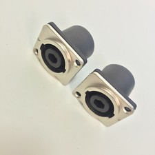 2 Pcs AFT NL4MP Female SpeakON Receptical for Speaker Connection W/ Metal Panel