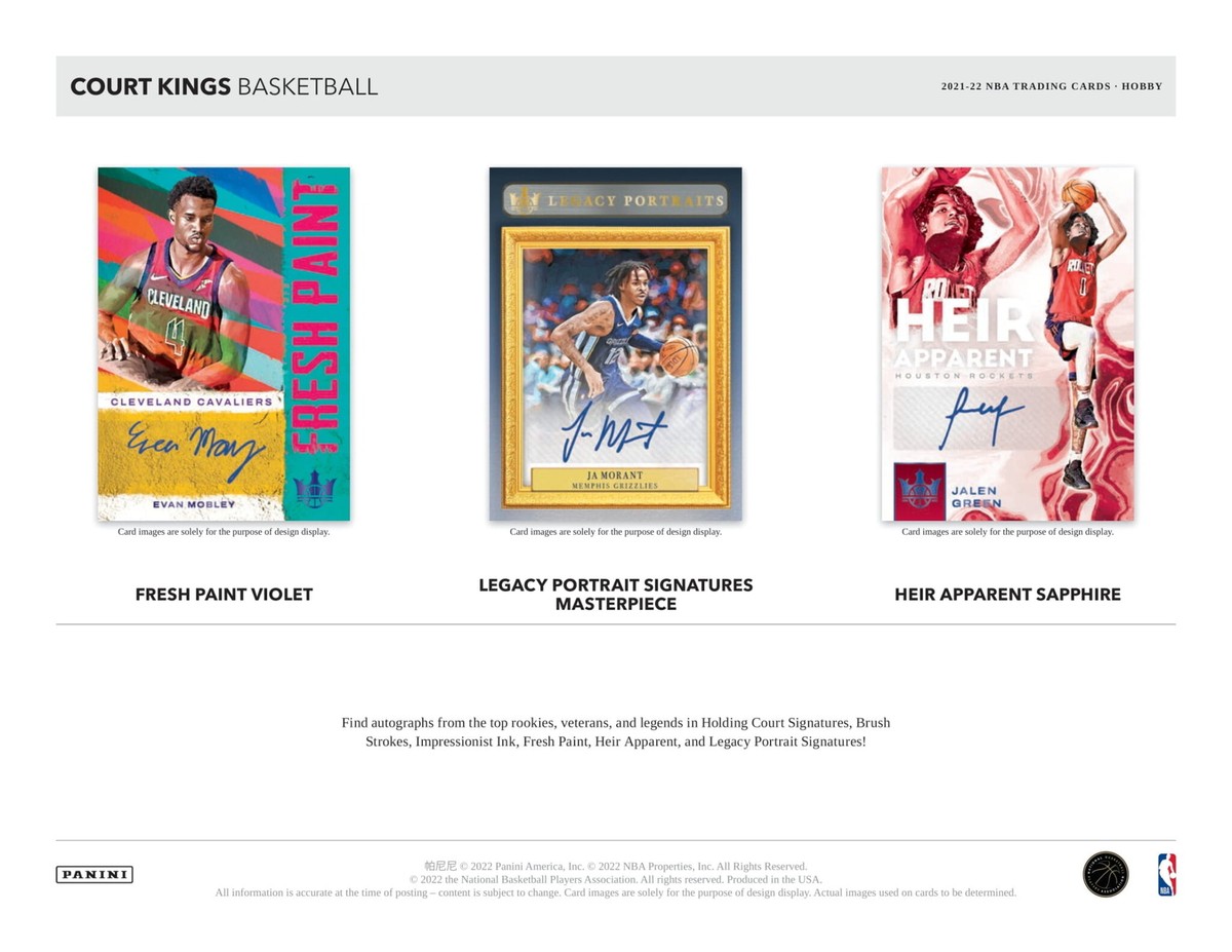 2021-22 Panini Court Kings NBA Basketball Trading Card Hobby / 1 