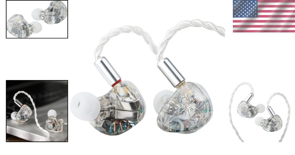 Calidad de estudio 8BA IEM con cable de cobre libre de oxígeno para precisión audiófila Foto 2 de 4