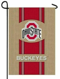 BANDIERA GIARDINO OHIO STATE University BUCKEYES 12,5x18, Rosso - Foto 3