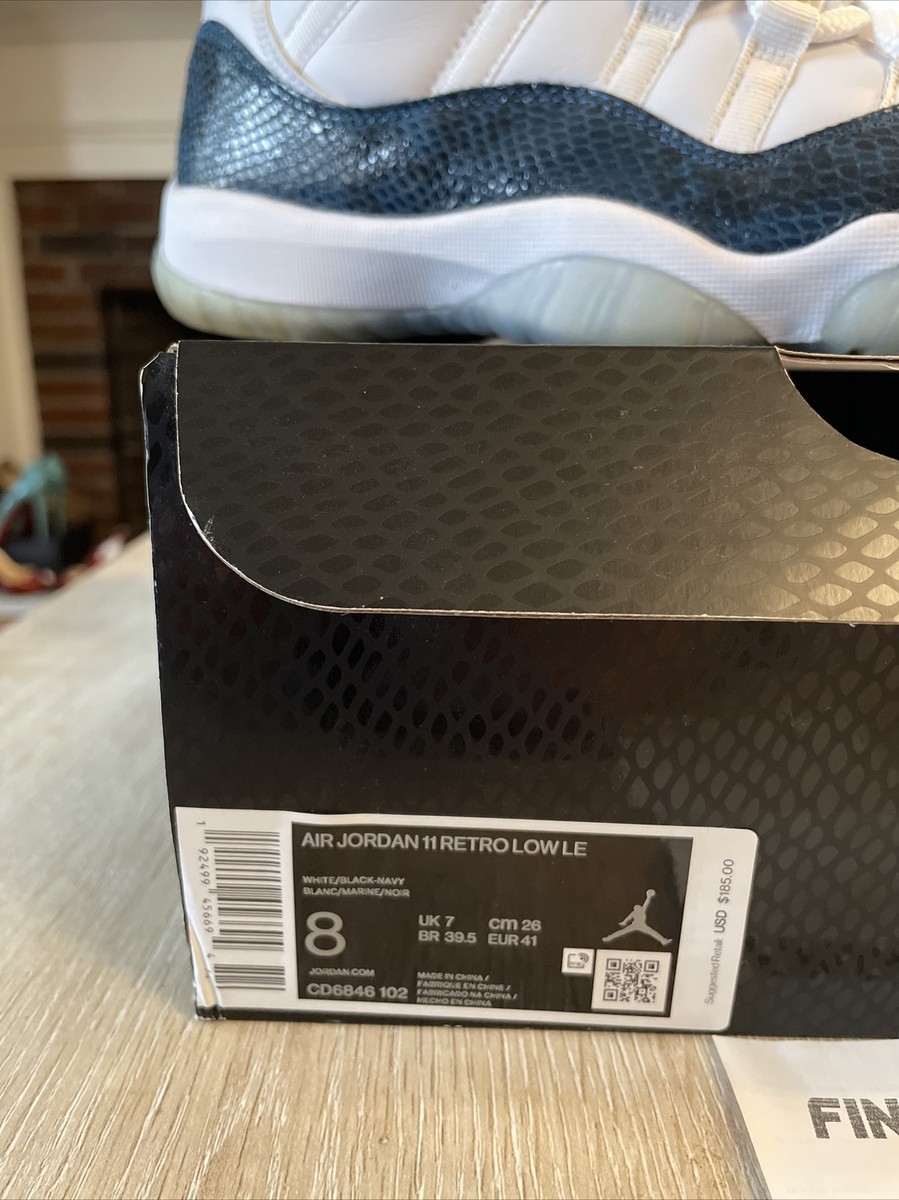 Jordan 11 Low Navy Snakeskin 8 | eBay