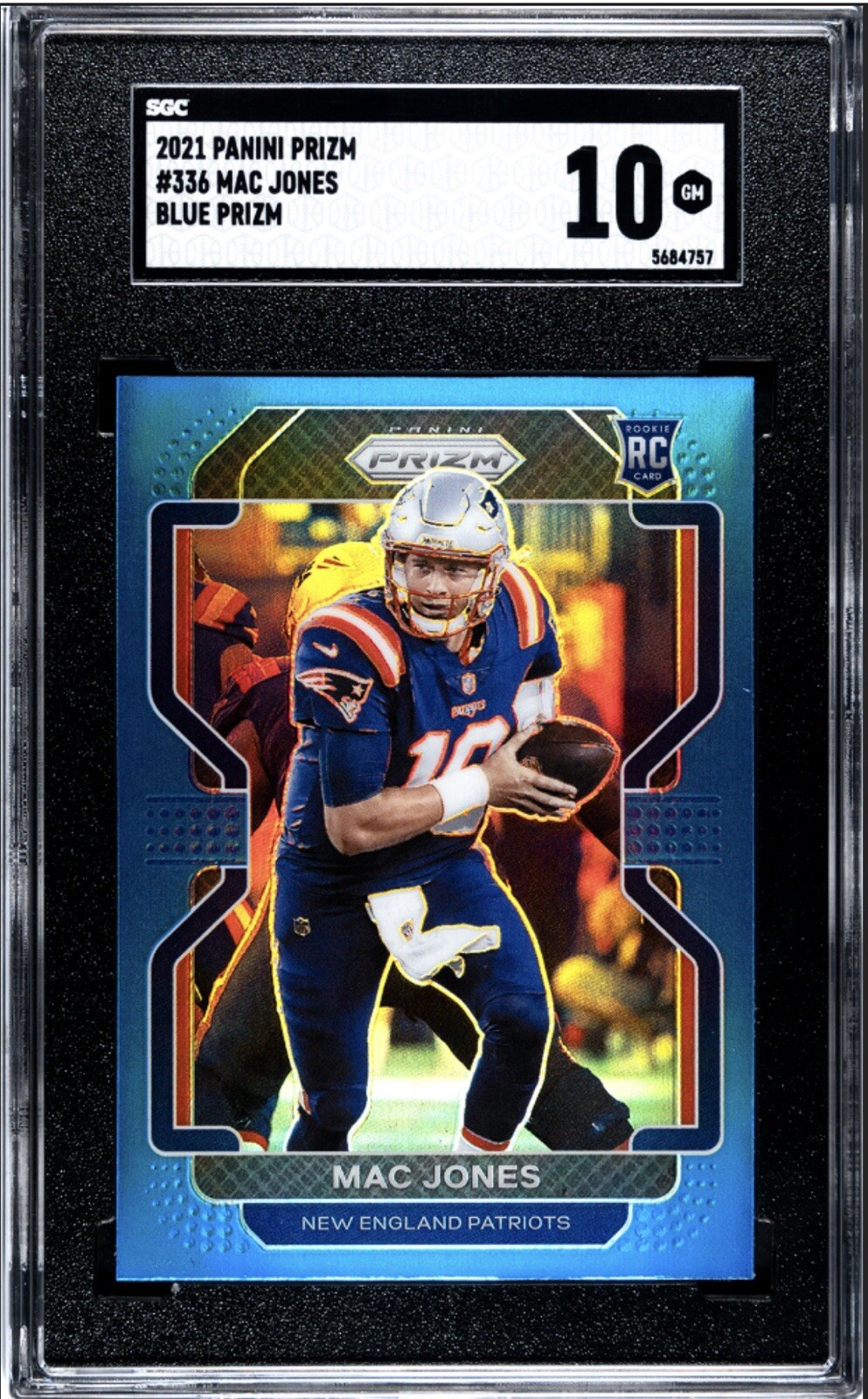 2021 Panini Prizm Mac Jones Light Blue Prizm #336 Rookie (RC) - SGC 10 Gem - SSP