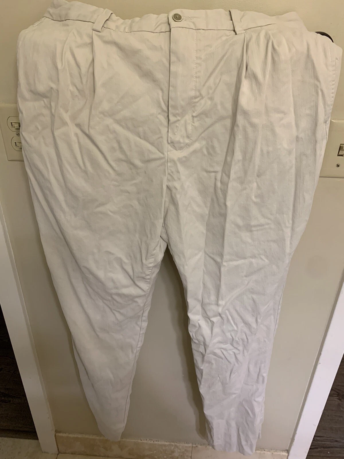 Tommy Bahama silk pants golf 80% silk men 36/34 tan beige comfort Beach Vacation
