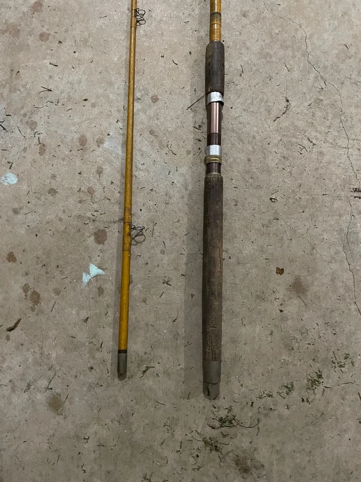 De colección Eagle Claw Wright & McGill Powerlight MPLS 8 1/2 pies 2 piezas varilla giratoria Foto 2 de 4