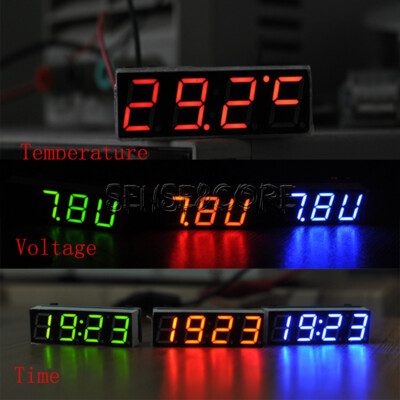 3 in 1 LED DS3231SN Digital Clock Temperature Voltage Module DIY Electronic