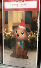 Holiday Time Sweet Puppy Dog Christmas Inflatable Airblown Gemmy 3.5 ft Hound