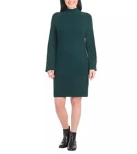 Hilary Radley Women's Sweater Dress, Green, Size M