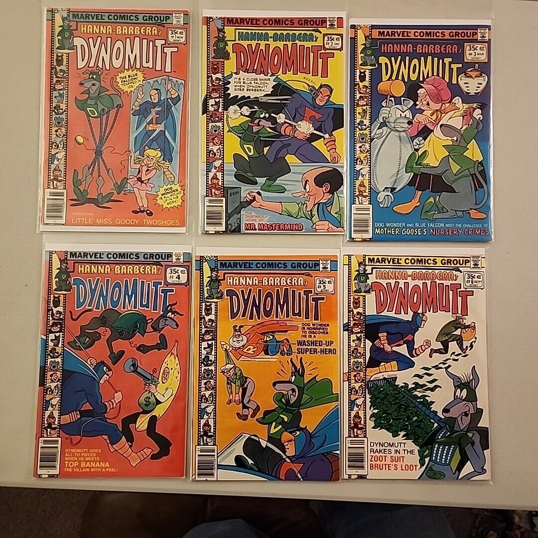 Marvel Comics Hanna Barbera Dynomutt Full Series 1-6 Super Rare Excellent Books 