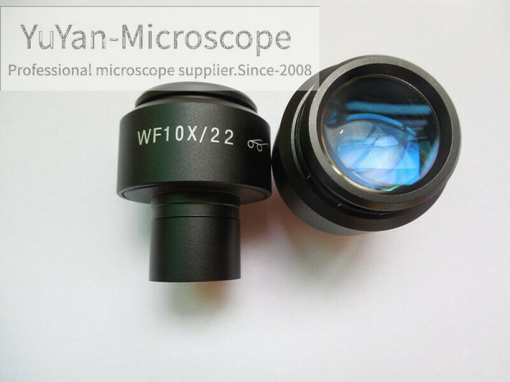 1 pair NEW WF10x 22mm Adjustable Biological Microscope Eyepiece,Diameter 23.2mm