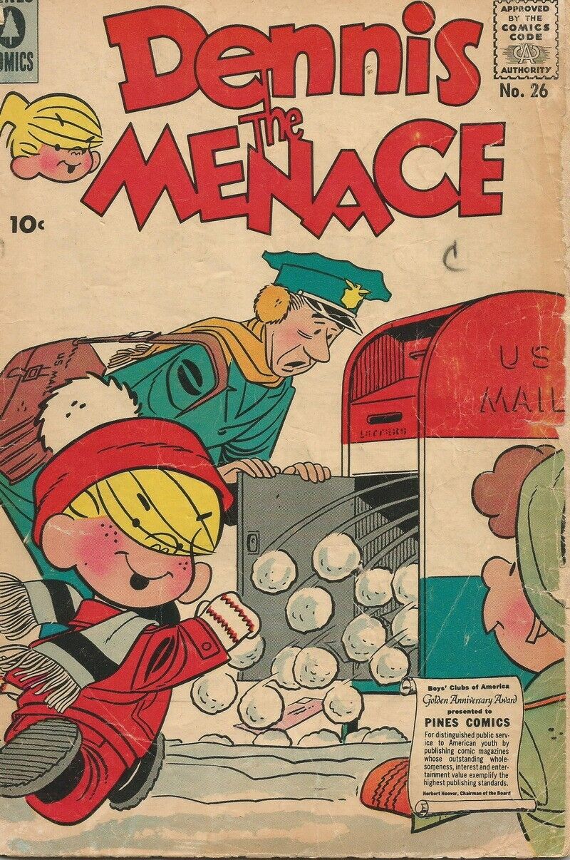 Dennis the Menace Pine Comic Book #26, January 1958