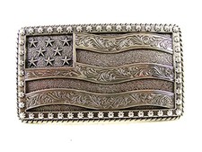 Stars  Stripes Flag Belt Buckle 103116