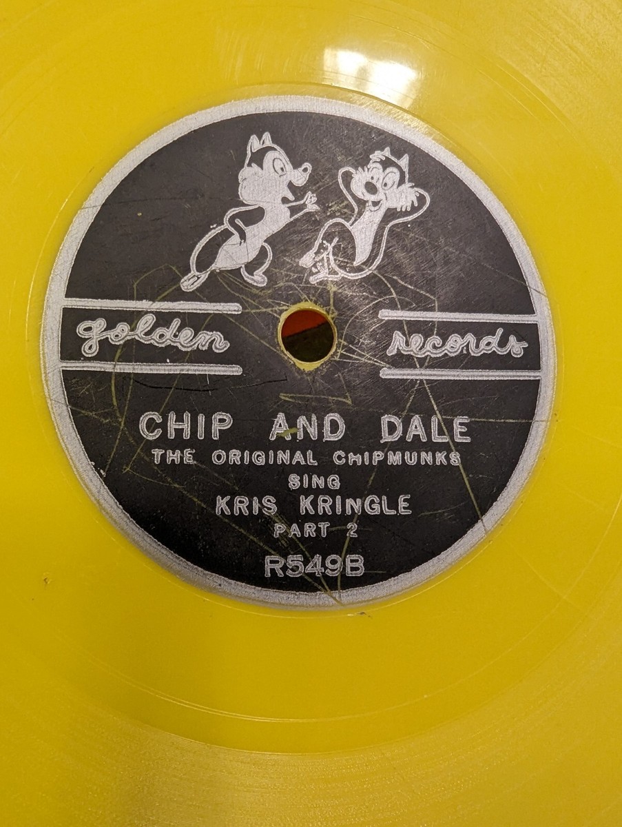 Walt Disney 78 RPM Original Chipmunks Chip & Dale With Clarice