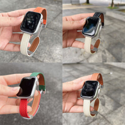 Slim Leather Wrist Band Strap for Apple Smart Watch Ultra