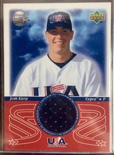 Josh Karp 2002 Upper Deck Sweet Spot USA Baseball Game Used Jersey