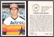 TOMMY HELMS - 1975 SSPC # 56 - HOUSTON ASTROS 2B - 50 YEAR OLD COLLECTIBLE!