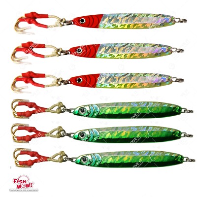6pcs 150g 5.25oz Fishing Vortex Speed jig lures bait w/ two Assist Hooks 2-color