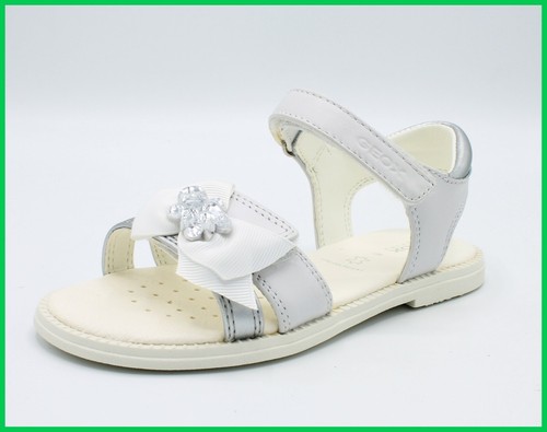 Geox sandali da bambina in pelle scarpe per cerimonia eleganti comunione  sandalo | eBay