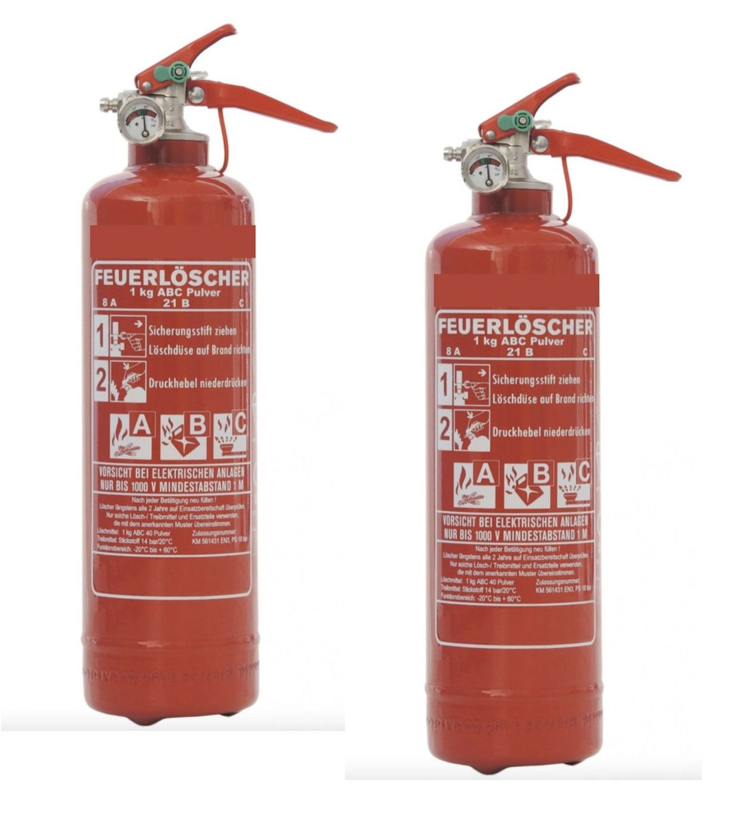 Feuerlöscher Pulverlöscher Autofeuerlöscher KFZ Auto Halterung 4x 1kg