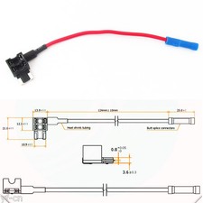 50sets Add-A-Circuit Low Profile Flat Mini Blade Micro Car Fuse Tap Holder