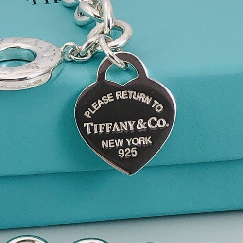 Customized Return to Tiffany Heart Tag Toggle Necklace 16, 17, 18, 19, 20 Inch - Picture 2 of 7
