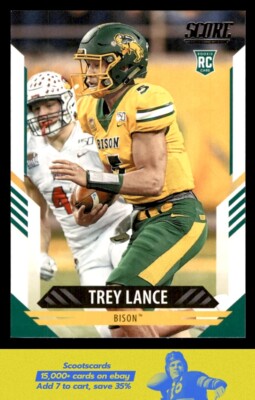 2021 Score Trey Lance RC/Rookie card #303 North Dakota State Bison