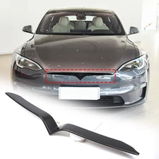 Dry Carbon Car Front Grill Trim Decorate Kit Accessories For Tesla Model S 23-24