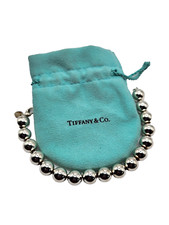 Genuine 7" Tiffany  Co. 10 mm Ball Bead Sterling Silver 925 Bracelet w/ Bag