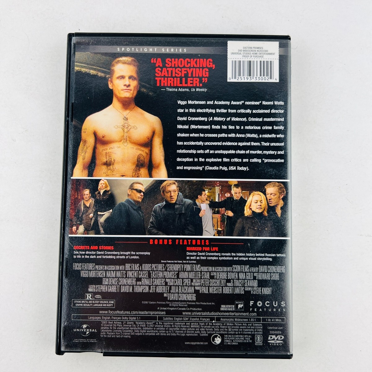 Eastern Promises (Widescreen Edition) DVD Naomi Watts, Viggo