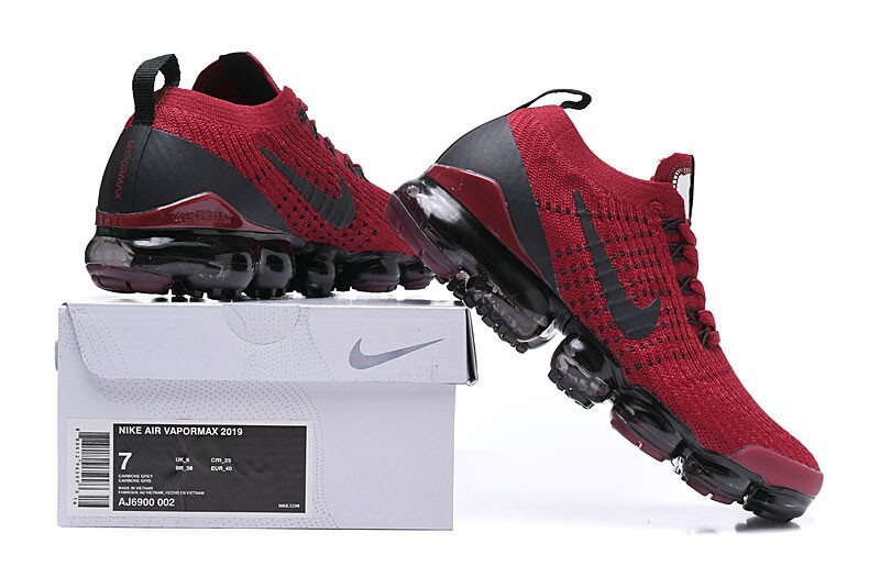 Brand New Nike Air VaporMax Flyknit 3 Wine Red Men's Sneakers
