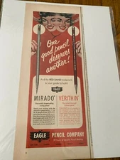 Vintage 1955 Eagle Pencil Company One Good Pencil Deserves Another ad