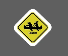 Canada Sticker Moose Bear Canoe Waterproof