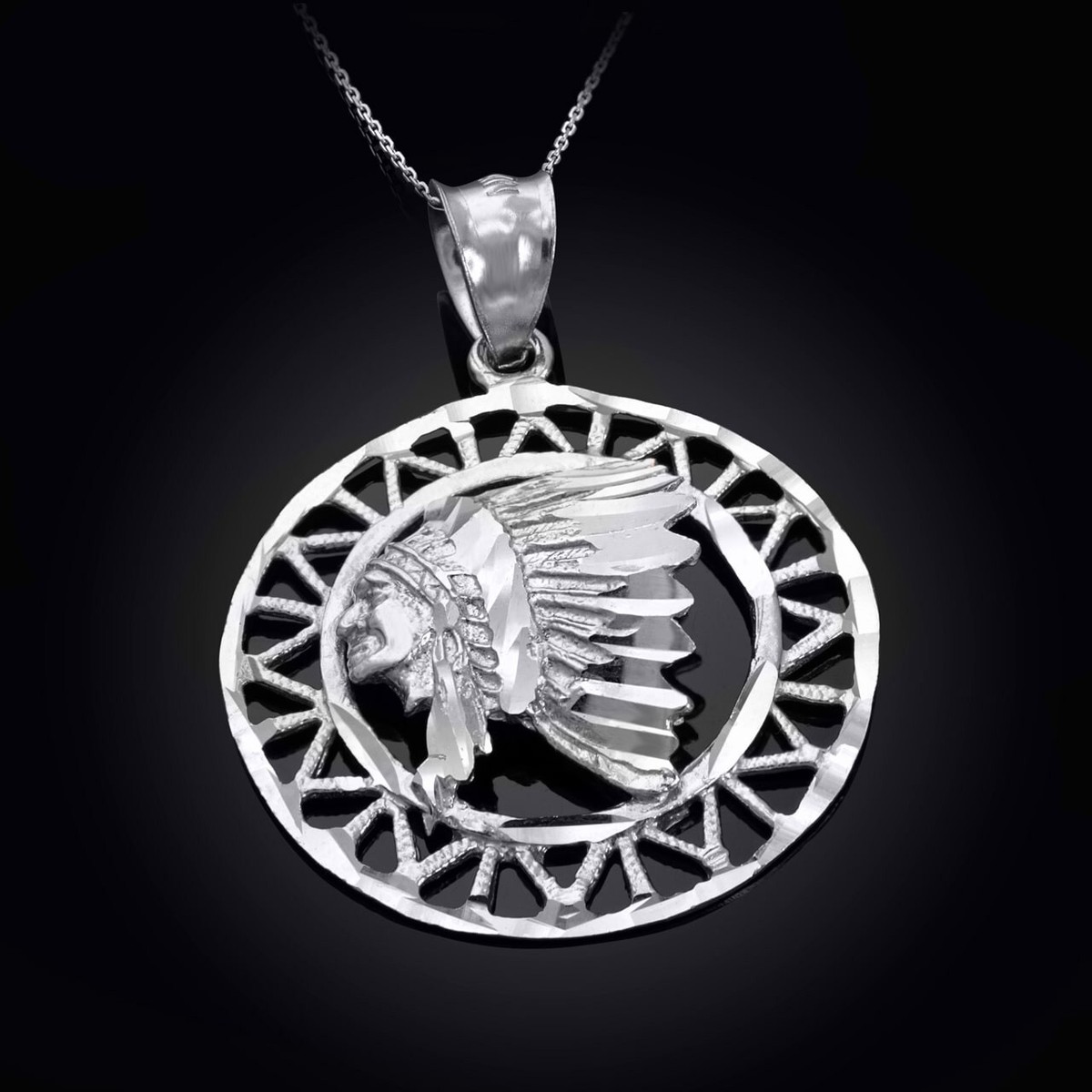 APACHE SILVER ネックレス Sterling Silver Indian Apache Sacred Circle Pendant Necklace | eBay